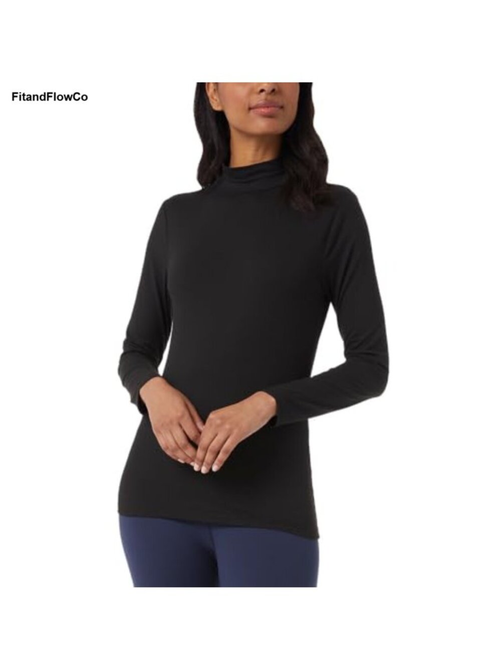 Cozy Heat Base Layer Mock Neck Thermal Long Sleeve Winter Top